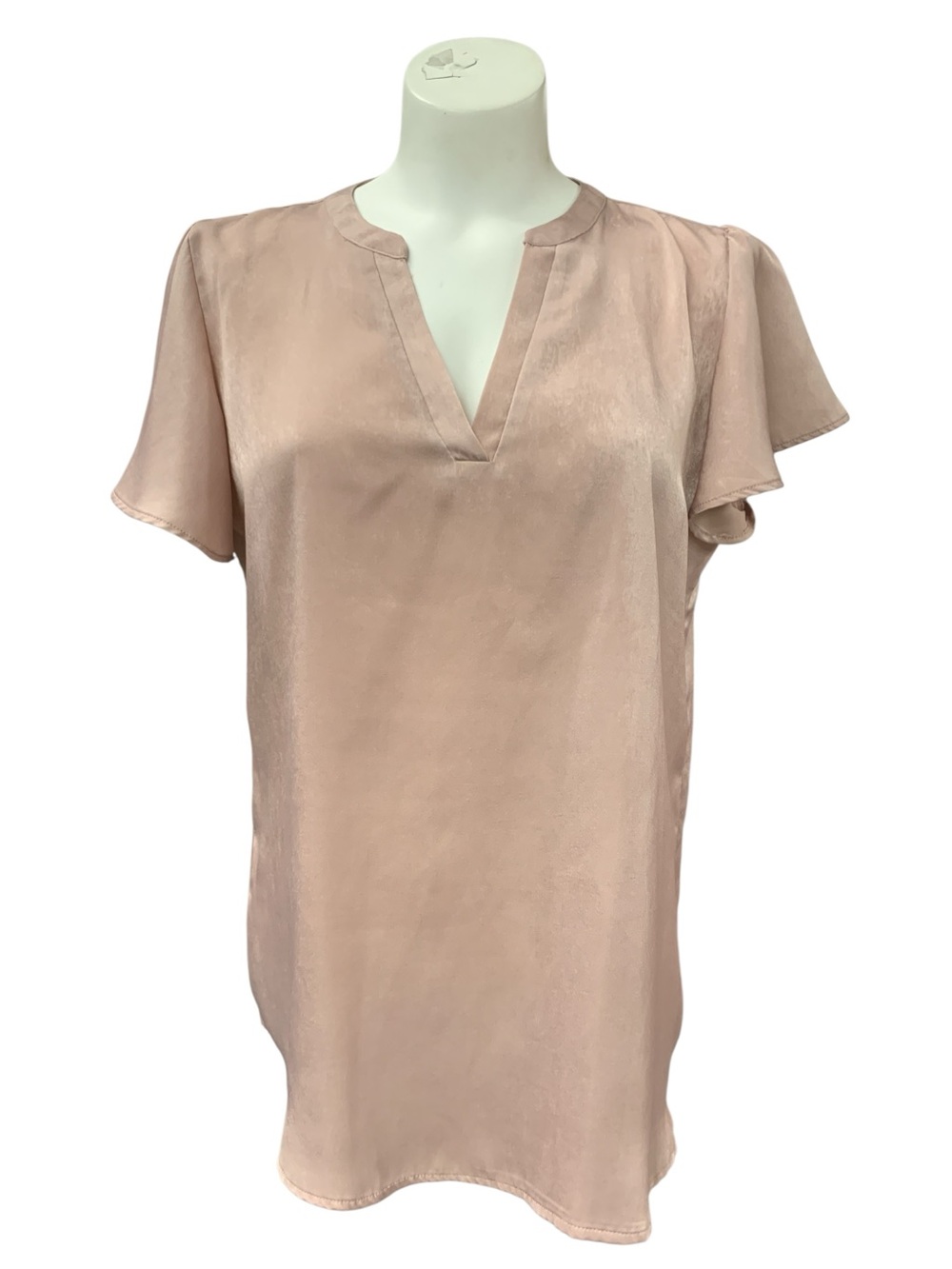 Maurices Blush Pink V-Neck Flutter Sleeve Blouse Size S